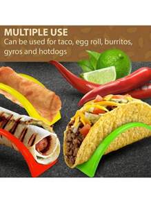 3/6/9pcs Pancake Rack, Enchilada Rack, Taco Rack, Hot Dog Rack, Kitchen Tools, Food & Kitchen Serving Tray Holder, V-Shaped Tortilla Rack