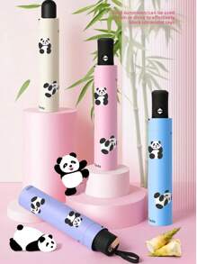 Panda Folding Automatic Umbrella Small And Portable Automatic Opening And Closing Windproof Sun-Proof And Ultraviolet-Proof Dual-Purpose In Sunny And Rainy Days Travel Essentials