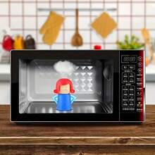 1pc Angry Mommy Microwave Cleaner, Reusable Plastic Oven Steam Deodorizer, Medium Hardness, No Electricity Needed, Suitable For Kitchen, Bathroom, Car, Bedroom Odor Elimination And Household Appliance Cleaning, Microwave Interesting