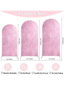 1 pieza Cubierta de arco de poliéster texturizada color rosa, para soporte de fondo en forma de arco, adecuada para cumpleaños, ceremonias, bodas, fiestas de graduación, decoración de eventos, rosa y negro