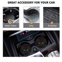 2 pièces Dessous de verre de voiture avec motif mignon, stylé et durable, tapis de voiture anti-dérapant et séchage rapide