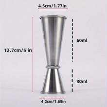 1/3 件不锈钢 1 盎司/2 盎司双面量杯 | 日式设计鸡尾酒量酒器、酒吧量酒器、酒吧工具 - 彩色 - 查看 4