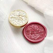 Fantasy Plant Series Wax Seal Stamp, Copper Head Asymmetrical Embossed Seal, Envelope Sealer, Wax Stamp For Journal, Christmas Vintage Removable Brass Suitable For Wedding Invitations,Back To School,School Supplies - one-size - View 17