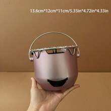 Mini Kleine Kohle Stove Outdoor Tragbarer Zuhause BBQ Edelstahl Herd Kochen Tee Olive Alkohol Koreanischer Stil BBQ Ofen, Feiertagsparty Geschenke für Feiertagsparty, Ostern, Weihnachten, Halloween, Lehrertag, Muttertag, geeignet für Camping Picknick Geschenke.