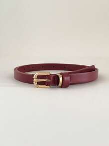 1 Stück goldener Folien PU (Polyurethan) einfacher, eleganter und hübscher Schmalgürtel für Frauen, geeignet für Party, Büro, Alltagstragen, zum Kombinieren mit Anzügen, Mänteln, Kleidern, Pullovern im Herbst/Winter, Sommer, Schule, Herbst, Halloween