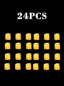 6/12/24 Peças Velas LED Sem Chama Cintilantes, Velas de Chá de Chama Simulada Branco Quente Acionadas por Bateria, Velas Falsas para Casamento, Ao Ar Livre, Decoração de Mesa de Jantar, Presente Romântico - Perfeito para o Dia das Mães, Feriados, Decoração de Festa