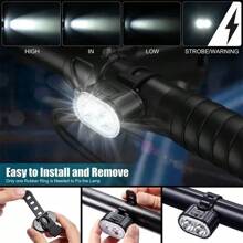 [Super Bright Bicycle Lights] Front & Rear Set, One-Key Quick Release, USB Rechargeable + 350mAh Battery Life, IPX4 Waterproof & Rainproof Design, Night Riding Safety Warning Light