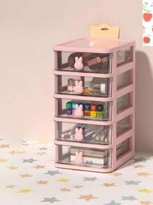 Stylish Multi-Layer Cosmetic Storage Box - Compact Plastic Makeup Organizer With Convenient Drawers, Odorless And Lightweight, Suitable For Jewelry And Beauty Essentials,For Holiday Beach, Bathroom Collection, Bedroom Collection, Large Capacity