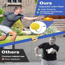 High Rebound Pickleball Trainer, Practice Base And TPR 40 Hole Pickleball, Outdoor High Resilience Holeball For Beginners, Durable Indoor And Outdoor Training Aid Partner, Pickleball Rebounder