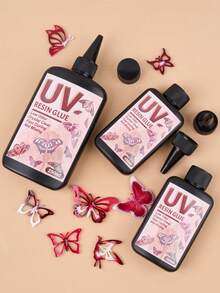 100g/250g 晶莹剔透硬质 UV 树脂，高硬度快速固化低粘度，预混合透明环氧树脂，用于珠宝制作，无味太阳能活化粘合剂 - UV - 查看 3