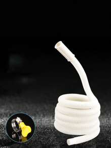 1pc FlexiHose Multi-Functional Faucet Extension Tube With Clamp, Easy Installation, Interlocking Head & Tail Design, Plastic Material For Garden, Bathroom, Kitchen - Solves Short Faucet And Drain Pipe Issues, Sink, Air Conditioning, Washing Machine, Drain Pipe, Faucet Extension, Interlocking, Perfect Solution
