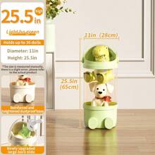 1pc 25.5 Inch/51.1 Inch Zipper Transparent Doll Storage Bin, Astronaut Shaped Round Storage Container, Large Capacity Dustproof & Portable