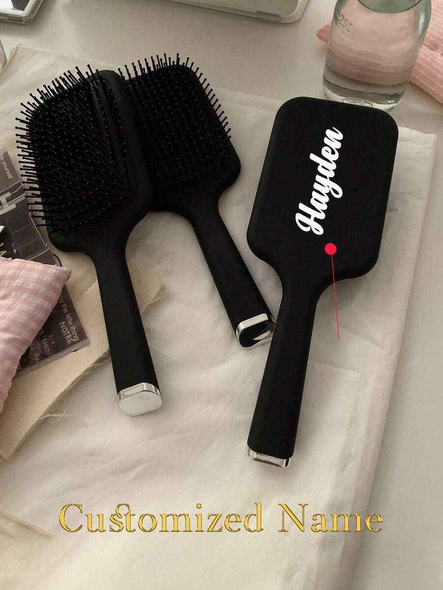 Hochwertige Entwirrungskämme mit benutzerdefinierten Logo, Foto, Textdesign, gepolsterte Bürste entworfen für Frauen, geeignet für Zuhause, Schule, Büro, perfekt als Geschenk für Frauen an Feiertagen, geeignet für alle Haartypen - antistatisch mit ergonomischem Griff, essential für professionelle Haarpflege.