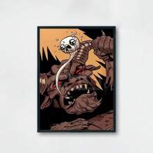 1pc/3PCS Wall Arts Posters Modern Classic Popular Roguelike Game "Isaac's Union" Poster Print Canvas Painting Wall Art Pictures Home Modern Game Room Decoration, Frameless/Framed ,Wall Art With Frame