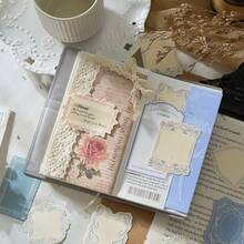 1pc 30-Sheets Simple Frame Embossed Memo Notes, Stationery Notepad For Students, Back To School, Office Work, Notes Writing - Multicolor - View 6