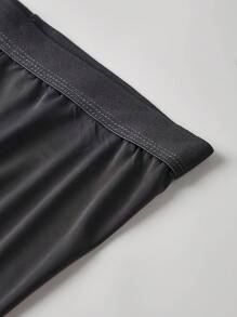 Set de 5 piezas de ropa interior de hombre - calzoncillos tipo bóxer cómodos, suaves, transpirables y de moda, calzoncillos estilo slip de seda helada para hacer deporte