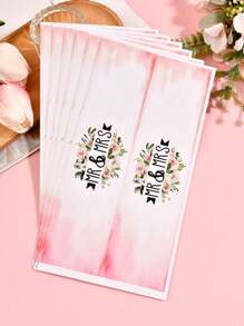 10pcs Mr & Mrs Water Bottle Stickers/Birdal Shower Bottle Wrappers/Wedding Party Bride To Be Water Labels Supplies