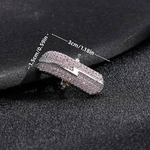 Single Set With Artificial Synthetic Diamond Lightning Earphone Clip, High-End Light Luxury, Detachable Bluetooth Earphone Clip Accessory - Multicolor - View 6