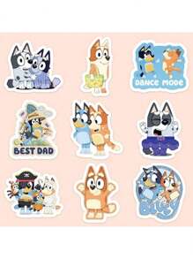 Bluey 103 piezas de Pegatinas lindas de Bluey, pegatinas para tazas de agua, pegatinas para cuadernos, pegatinas hechas a mano, pegatinas para niños, pegatinas de anime para cuadernos, manualidades con pegatinas para scrapbook