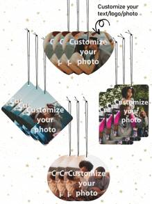 2pcs/4pcs/6pcs/10pcs/24pcs/40pcs/100pcs Customized Fragrance Diffuser Pads - Personalized Double-Sided Photo Car Air Freshener, Customized Fragrance Pads, Suitable For Car, Wardrobe, Bathroom Decor