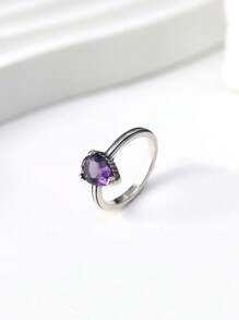 1pc Simple Unique 925 Sterling Silver Love Connects JA Ring Women Fine Jewelry Gift