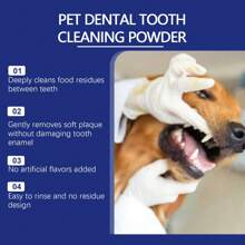 Pet Tooth Cleaning Powder Pet Gentle Clean Tartar Stains Odor Fresh Breath
