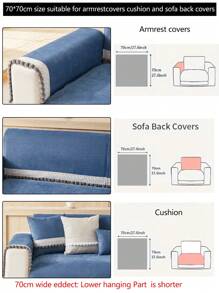 1 pièce Housse de coussin de canapé universelle toutes saisons, moderne et simple, anti-poussière, anti-dérapante et résistante aux taches en chenille. Protecteur de siège de canapé lavable, chaud, non-décolorant, et adapté aux animaux de compagnie. S'adapte aux canapés sectionnels, en L, et aux canapés 1/2/3/4 places de la chambre, du bureau et du salon