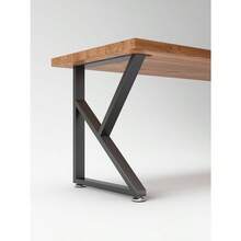 Metal Table Legs 28 Inch Height X 17.7 Inch Wide With Adjustable Protector Feet, Heavy Duty Metal Furniture Legs For Coffee Table, Cocktail Table, Square Tube Leg (Bear Up To 800lb), Gold, Set Of 2 - K-shape - View 1
