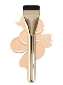 1pc New Ultra-Thin Straight Line Flat Top Foundation/Mask Brush, Makeup Artist Essential Tool, Invisible Seamless, Travel-Friendly