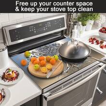 Multifunctional Pattern Decorative Furnace Cover Protection Pad, Fashionable And Heat-Resistant, Anti-Slip And Scratch-Proof, 28.3x20.5 Inches (72x52cm), Easy To Clean, Suitable For Washing Machines, Dryers, Furnace Panel Protection Pads And Glass Top Protection Pads.