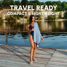 Microfiber Large Beach Towel 31''x71''- Sand Free, Quick Dry Absorbent Lightweight & Compact Travel Towel - 雨滴 - 查看 4