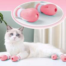 4 protectores de garras de gato de silicona antiarañazos, 3 opciones de color, evitan arañar, morder, bañar, medicar, recortar uñas, herramientas de aseo para mascotas - Multicolor - Ver 1