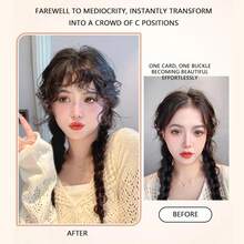 Bangs Wig Female Natural Forehead Air Fake Bangs Seamless Wool Roll Bangs Qi Bangs Wig Piece - Multicolor - View 5