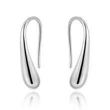 925纯银镀层水滴吊坠耳环，女士奢华时尚珠宝，婚礼派对，2025圣诞礼物