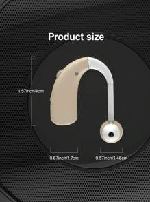 Hearing Aid/Amplifier Suitable For The Elderly, Rechargeable Hearing Aid Suitable For The Elderly, With Noise Elimination Function, The Best Hearing Aid Suitable For The Elderly, With Volume Control And Black And White Skin.
