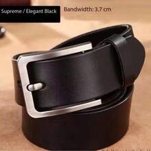 1pc Men's Fashionable Leather Belt, Rectangular Alloy Buckle, Classic Business And Casual Accessory, Durable Multipurpose, Suitable For Jeans And Chinos. Suitable For Teen Summer Casual Outdoor Athletic Or Vacation Travel Or Graduation Gifts Or Birthday Dress Accessories Or Daily Wear - Multicolor - View 18