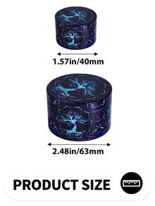 BROS Premium 4-Layer Zinc Alloy Grinding Tool With Magnetic Lid, Fine Mesh Filter & Included Scraper - Compact Portable Design - Multicolor - View 4