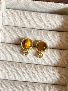 Bộ 3 đôi hoa tai khảm nhựa hổ phách mềm thanh lịch cổ điển, đa năng để đeo hàng ngày, dự tiệc, dạ hội - màu nâu - Xem 7
