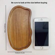 1pc Acacia Wood Solid Wood Tray, Breakfast Tray, Tray, Unique Creative Design, Used To Hold Snacks, Dim Sum, Drinks, Snacks, Fruits - The Perfect Choice For Birthday Party, Kitchen Decoration And Table, Kitchen Decoration And Table - Multicolor - View 8