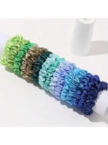 10/20 piezas Scrunchies de satén, lazos de pelo/accesorios de pelo versátiles para coletas, múltiples colores, lazos de pelo suaves y que no dejan marcas, tocado