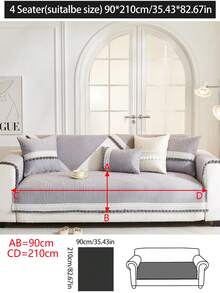 1 件通用沙发垫套,现代波西米亚风格,防尘,防滑,保护沙发座椅,可机洗,温暖,防褪色,宠物友好,适合卧室、办公室、客厅、L 型沙发和 1/2/3/4 座 - 灰色 - 查看 15