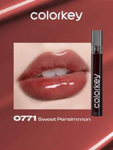 COLORKEY Mirror Gloss Lip Tint, Shiny Moisturizing Lip Gloss, Non-Sticky, Long-Lasting, Nourishing Lip Makeup. Liquid Lipstick, Super Moisturizing Lip Gloss, Caring For Lips, Creating Exquisite Lip Makeup. Cosmetic Brand Product, Suitable For Women And Girls, Ideal Choice For Autumn And Winter, Can Create Latte Makeup, Y2K Makeup, 90s Makeup, Cool Girl Makeup, Lip Makeup Matching, Bridal Makeup, Valentine's Day - O771 Hồng ngọt - Xem 10