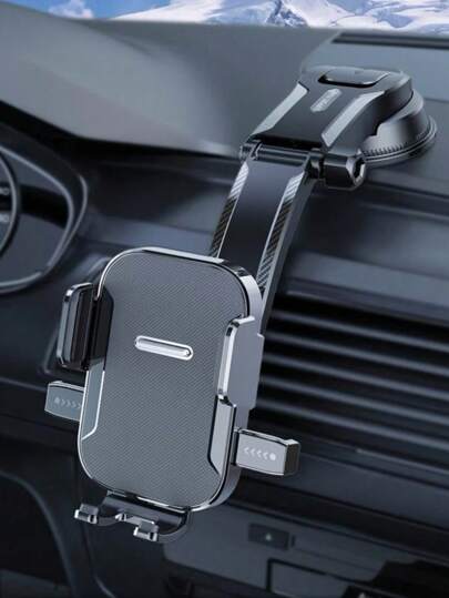 1pc New Car Air Vent Mount Phone Holder, Adjustable Navigation Bracket With Auto Lock Suction Cup Compatible With IPhone, Android Phone, Gift For Birthday, Family, Friends For Summer Air Vent Phone Holder, Car Accessories, Car Phone Holder