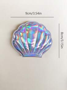 2 Stücke Dreifache Laser-Muschelspiegelchen und niedliche Schokoladen-Keksspiegelchen, tragbare doppelseitige Make-up-Nachbesserungs-Accessoires, Mini-Klappkosmetikspiegel für Outdoor