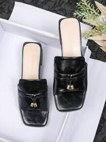 Sandales à talons hauts pour femmes, nouvelle mode 2025 polyvalente, sandales romaines à semelle souple antidérapante. Élégantes pour l'extérieur/la plage, talons épais