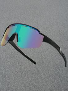 1pc Unisex Children/Teenagers Large Frame Half Rim Integrated Glasses -Stylish Versatile Glasses With Anti-Slip Temples - A - View 17