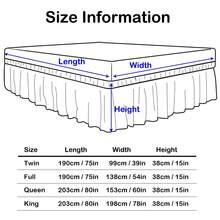 VOLTITO 1pc Elastic Bed Ruffle - Easy Wrap Around Ruffle - Microfiber Bed Skirt With Adjustable Elastic Belt 15 Inch Tailored Drop - Hotel Quality Bedskirt, Fade Resistant (T/F/Q/K) - Linen - 查看 3