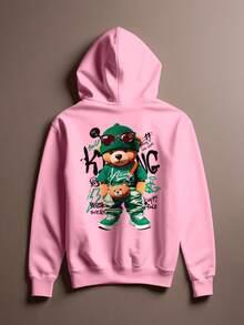 Green King Bear Sweatshirt Streetwear Cang 0373 NERD VEST