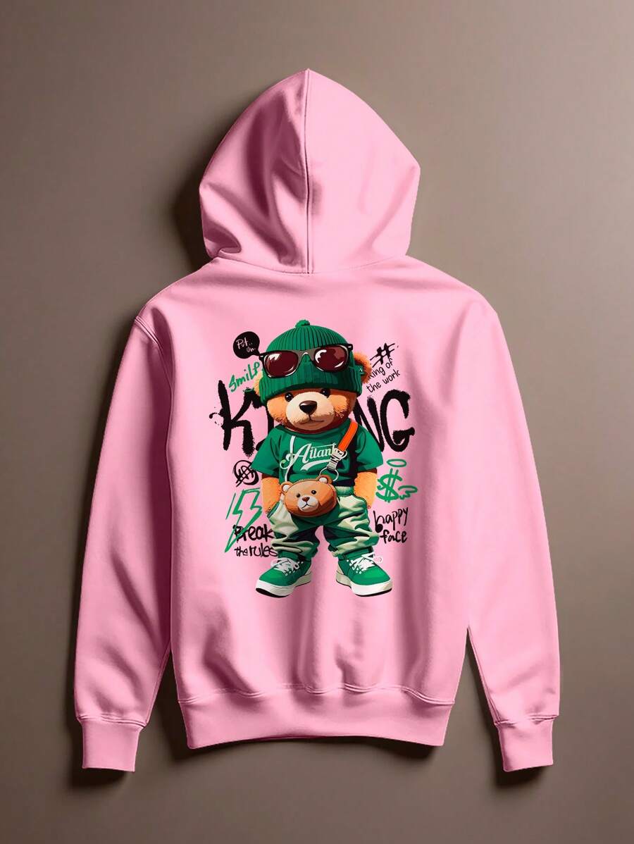 Green King Bear Sweatshirt Streetwear Cang 0373 NERD VEST