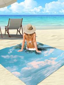 1 pieza Nuevo Impermeable y Antiarenoso Estera para Picnic/Toalla de Playa con Impresión Digital, Diseño de Moda y Fresco, Adecuado para Campamento al Aire Libre y Picnic - Multicolor - Ver 6